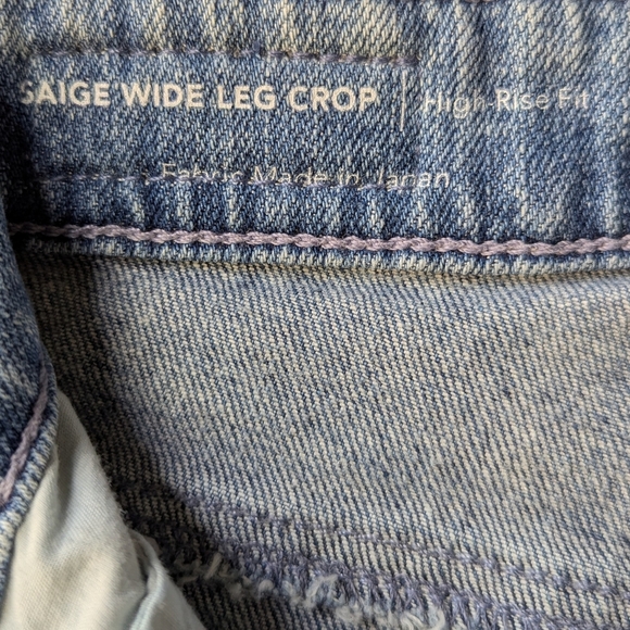 AG Adriano Goldschmied AG-ed Saige Wide Leg Crop Jeans High-Rise Fit Size 24 - Picture 9 of 12